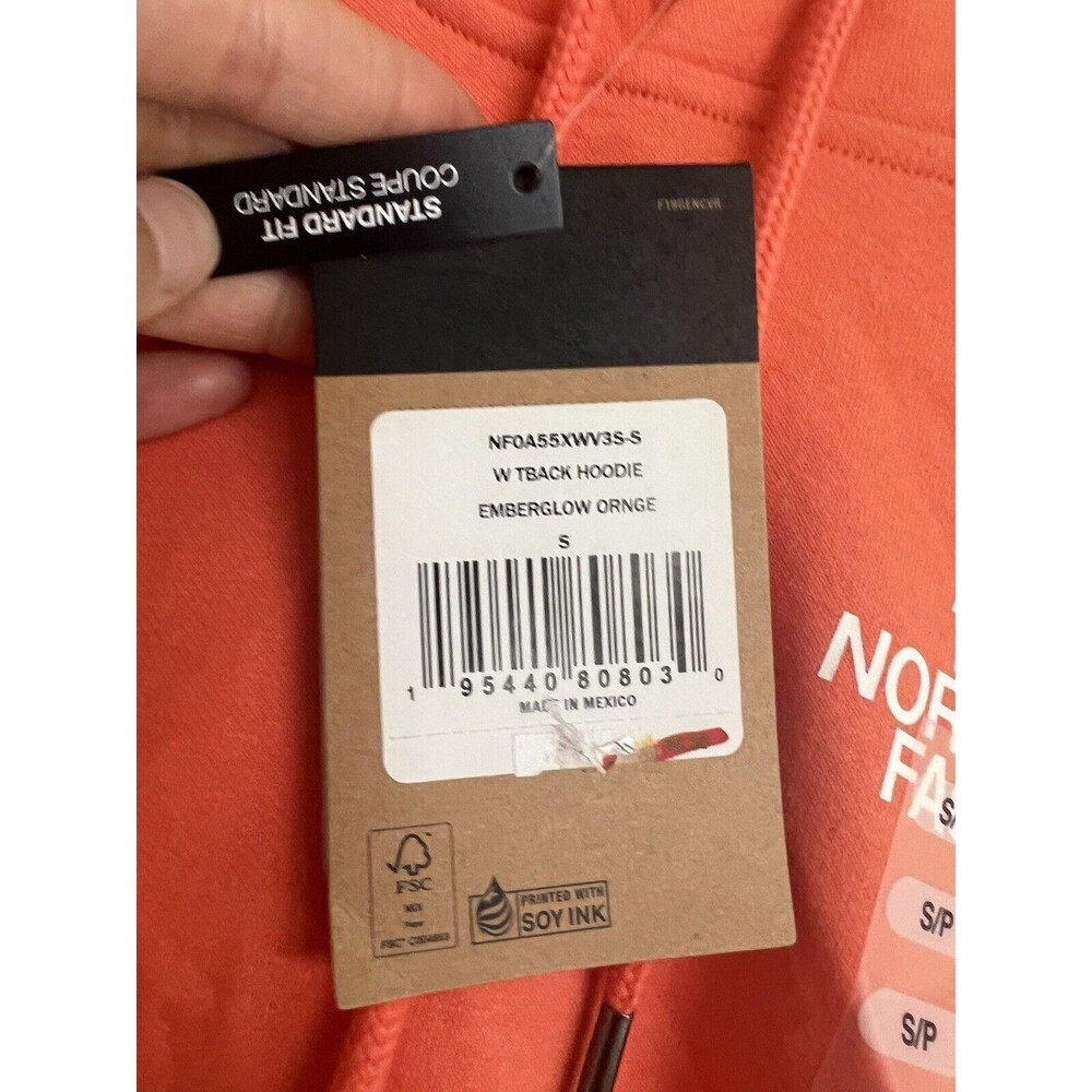The North Face Women's Throwback Tback Hoodie Emberglow Orange Size Small - Picture 5 of 5